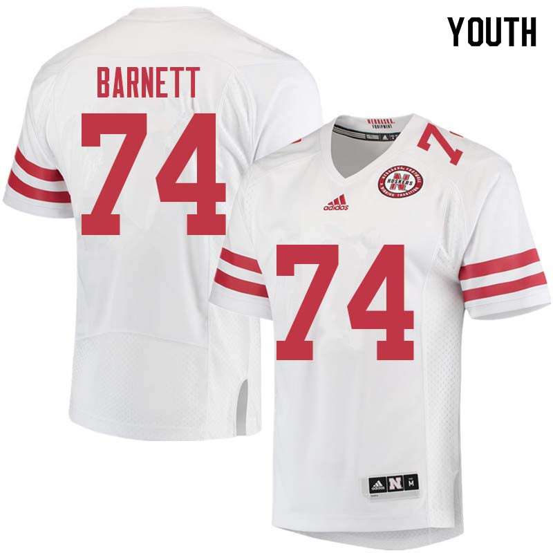 Youth #74 Jalin Barnett Nebraska Cornhuskers College Football Jerseys Sale-White